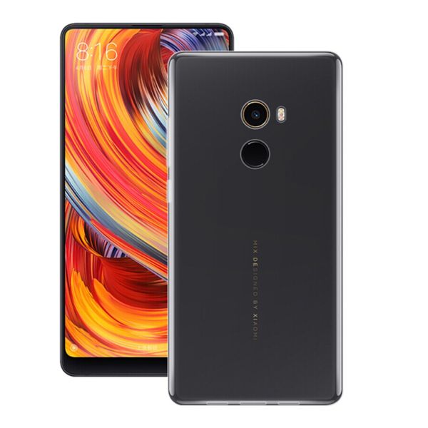 

ультра-тонкий тпу задняя крышка чехол для xiaomi mi mix 2 - прозрачный