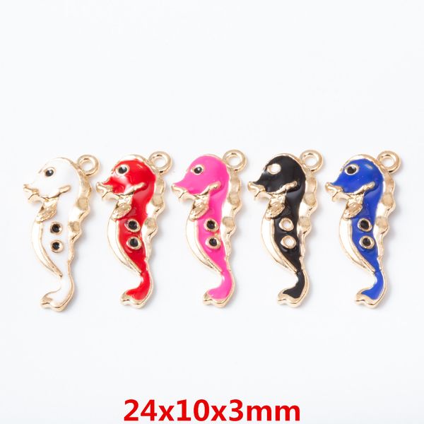 

15pcs гиппокамп пролитого масла светло-золотистый цинковый сплав металл кулон амулеты для поделок ювелирных изделий делая 6733, Bronze;silver