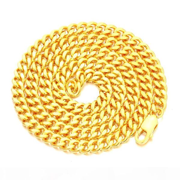 

cuban link chain 925 sterling silver hip hop men's chain link necklace 5mm width two size available
