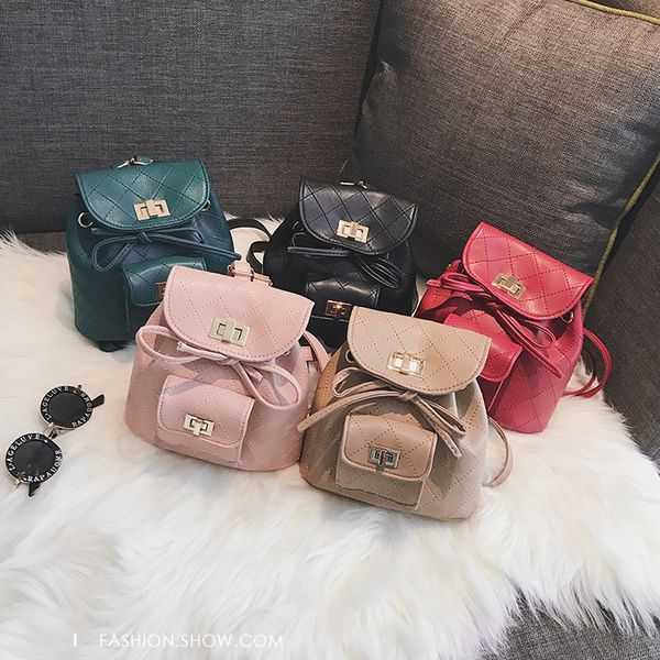 

Girls Bag Cute PU Backpack 2019 Spring Fashion Designer Handmade Classical Handbag School Bag for Kids CC-240