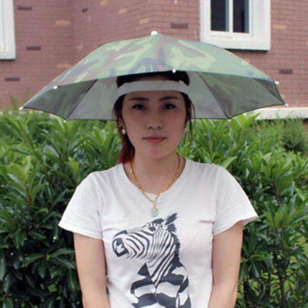 camo umbrella hat