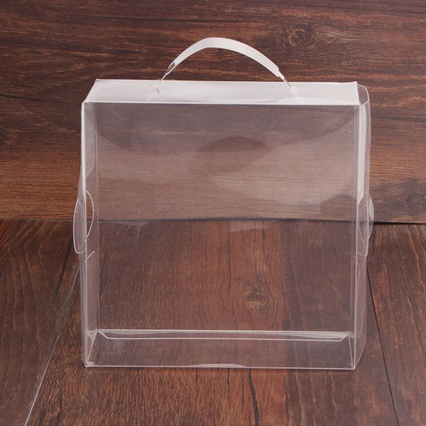 Scatole regalo in plastica trasparente in PVC Scatole portaoggetti per scarpe per bambini Scatole decorative per imballaggio trasparente 12 * 12 * 5 cm