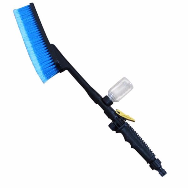 

1шт blue car wash brush авто внешней выдвижная длинная ручка расход воды переключатель пена бутылка автомобиль щетка для очистки hot hot sal
