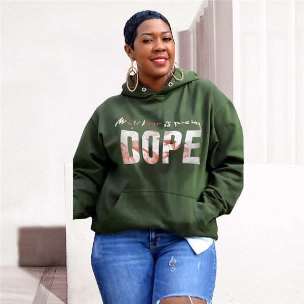 

мода письмо печатные пуловер толстовка свободного покроя с капюшоном топы desdigner женщин толстовки, Black