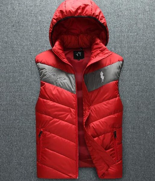 

brand cotton vest ralph men polo lauren down jacket winter snow day cold coat outdoor windproof sleeveless cotton man cotton down jacket, Black