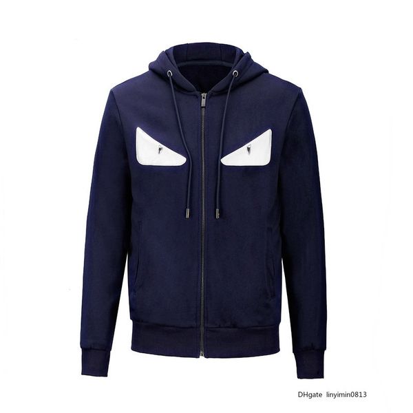 

men women designer jackets cute fd print casual hoodie men autumn brand hip hop zipper jacket luxury designer, Black