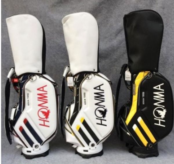 

honma golf bag golf cart bags pu leather golf clubs bag in choice 9.inch black white standard ball package ing