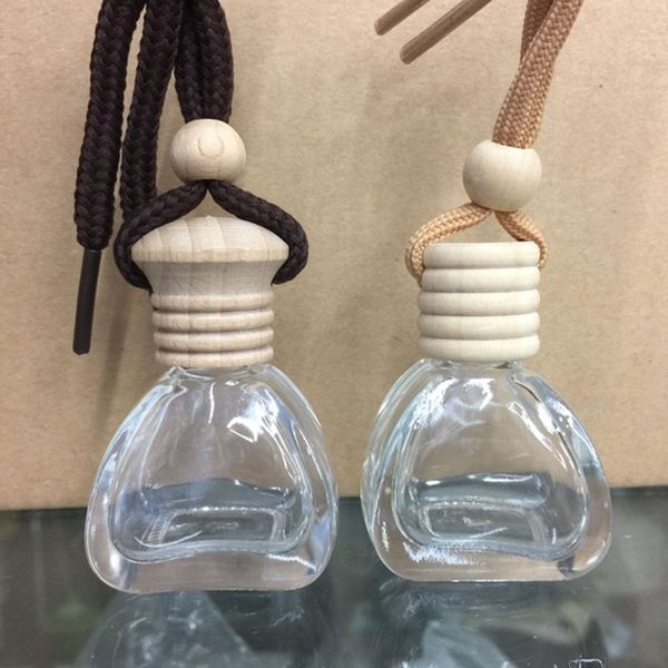 

simple interior clear glass styling square bottom perfume bottle car air outlet accessories empty ornament durable essential oil