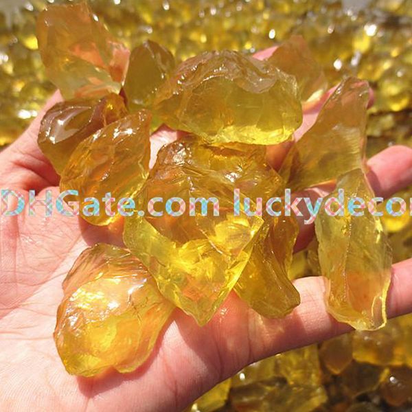 Freeform Poderoso Limão Amarelo Raw Cura Cristais Garganta Chakra Reiki Pedras Granel Lote, tamanho aleatório Bruto Natural Brasil Citrino Gemstones