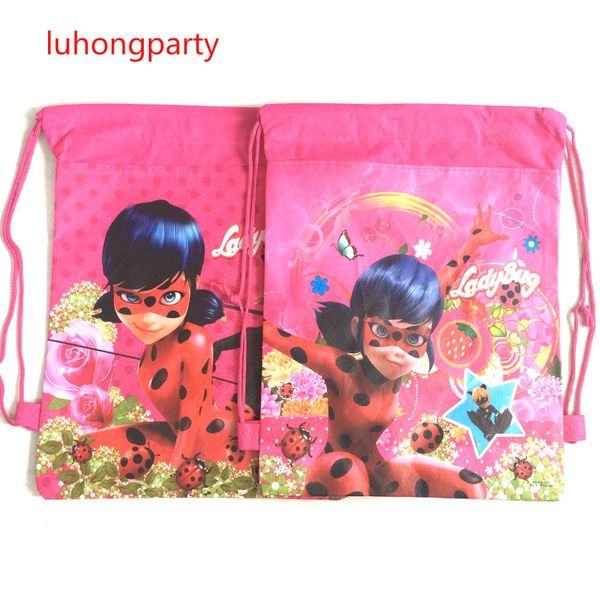 Anime Printing Gift Bag Miraculous Ladybug Backpacks Marinette Cat Noir For Children Fashion Girls Kids Custom Made Bag C18112701 Wrap Gift Box Wrap