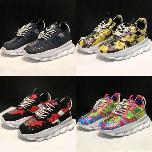 

2019 chainz black chain reaction snakeskin shoes white floral mens womens shoes snow leopard leather fashion casual sneakers, White;red