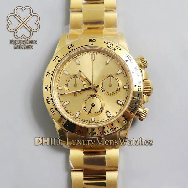 

n заводские роскошные часы 116508 cal.4130 механизм с автоподзаводом часы золото 904l сталь 40 мм световой эффект дизайнер мужские часы спор, Slivery;brown