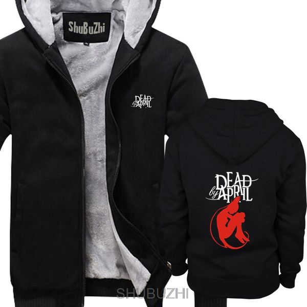 

rock band logo men's black dead by april hoodie jacket size s-5xl winter shubuzhi new thick hoodies man xmas gifts sbz4402