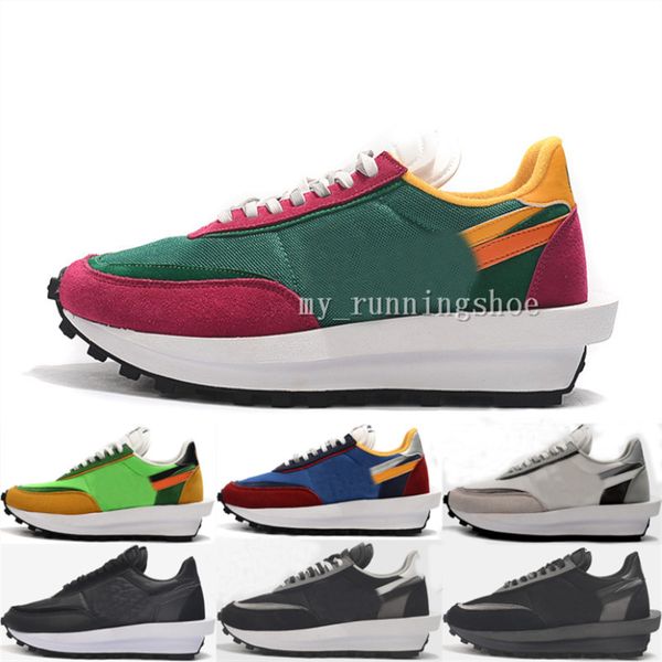 

sacai x lvd waffle daybreak men and women running shoes low retro sneakers couples outdoor sport shoes designer zapatos, White;red