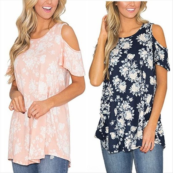 

women's printing loose casual strapless four-color six-size women's printing loose casual strapless t-shirt four-color digital t-s, White