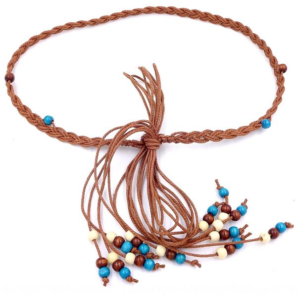 

waist rope women's fine decoration handmade woven all-match pendant formal dress dress pendant direct knot simple knit, Black;brown