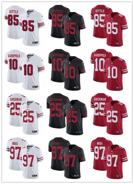 

Men 039 women 039 youth an franci co 85 george kittle 10 jimmy garoppolo 25 richard herman 97 nick bo a red cu tom football jer ey