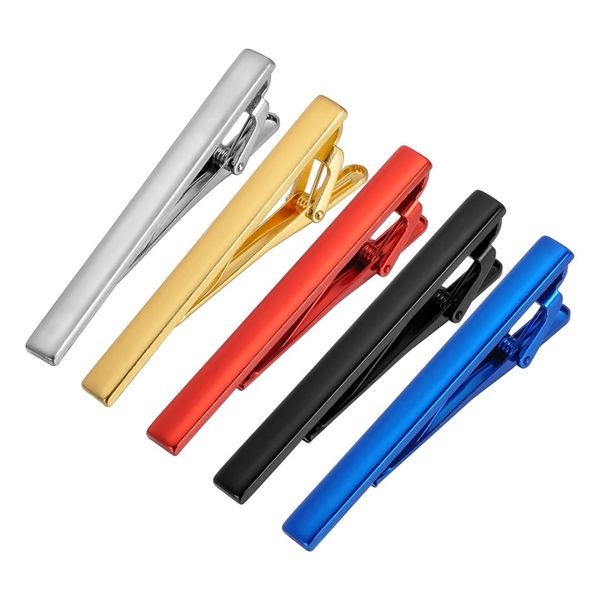 

classic matte tie bar men jewelry simple brushed smooth tie clip clasp 6 colors copper pin gifts, Silver;golden