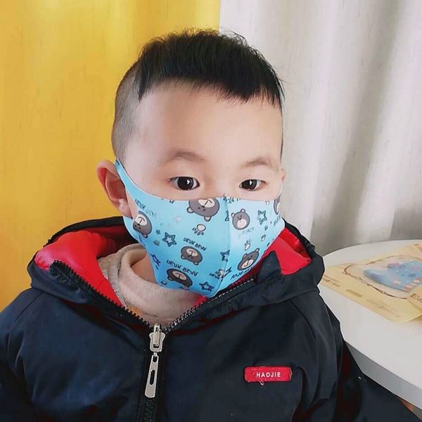

dhl animated movies face mask for kids cubrebocas para ninos tapaboca cotton ice silk summer cartoon masque tissu enfant, Silver