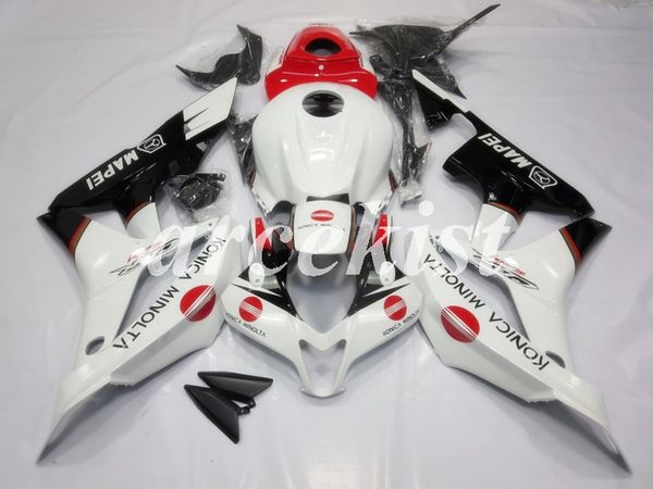 

4 gifts new abs full fairings kits fit for honda cbr600rr f5 2007 2008 07 08 bodywork set custom white red