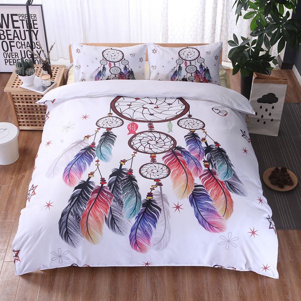 

bohemian oriental quilt duvet bedding decoration fashion dreamcatcher printing 200 x 230cm quilt covers with 2 pillowcases
