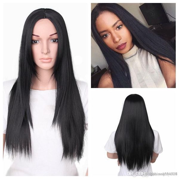 Hair Care Wig Stands Long Straight Neat Bang Hair Temperature Silk