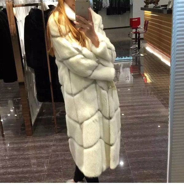

arlenesain custom 2020 cream color thick vline long women coat, Black