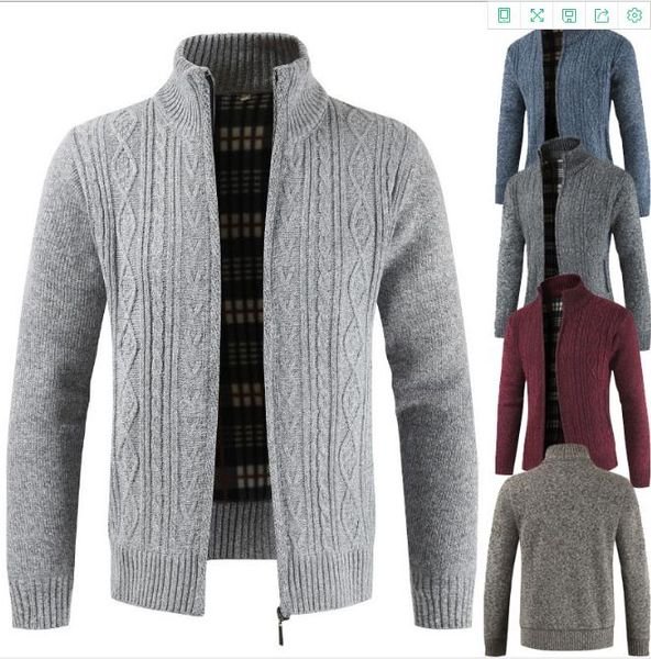 

men's jackets coat mountainskin autumn cardigan men sweaters thick warm knitted sweater mens jackets coats male clothing casual knitwea, Black;brown