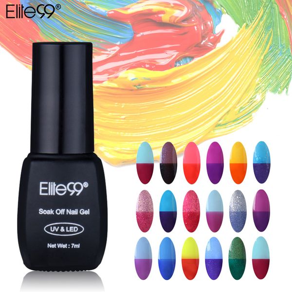

elite99 color changing chameleon nail polish soak off temperature change nail gel lacqure special art manicure