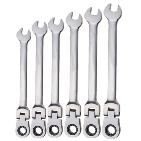 

1pc /6pcs/set fixed head ratcheting combination spanner wrench sets hand tools ratchet handle wrenches 8/9/10/11/12/13mm
