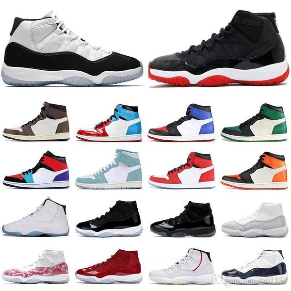 

bred 11 concord 45 snakeskin 11 mens womens basketball shoes 11s metallic silver xi jumpman 23 sneakers 1s travis scott fearless trainers