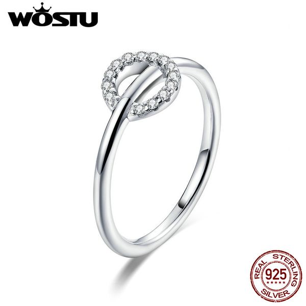 

wostu heart finger rings original brand real 7 style 925 sterling silver ring for women authentic fine jewelry gift bkr137, Golden;silver