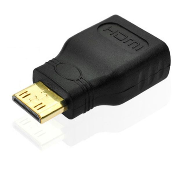 

mini-hdmi to hdmi adapter gold-plated 1080p mini male hdmi to standard hdmi female extension adapter