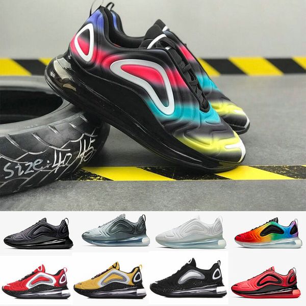 

2019 men women running shoes 720s northern lights night multicolor triple black total eclipse cool grey volt be true trainer sports sneakers