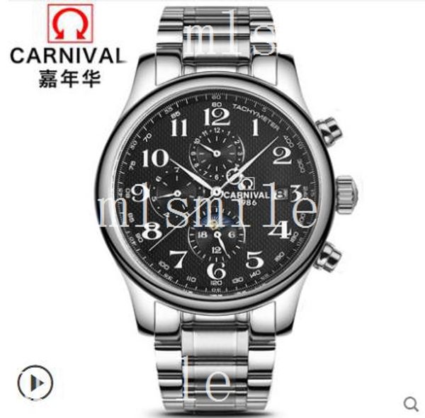 

designer carnival watch mens luxury automatic mechanical watches men business fashion watch needs winding boutique products 10mm 39mm, Slivery;brown
