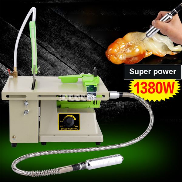 

new multi-function deskmini stone polisher grinding engraving jade cutting machine diy woodworking table saw 220v/110v 1380w