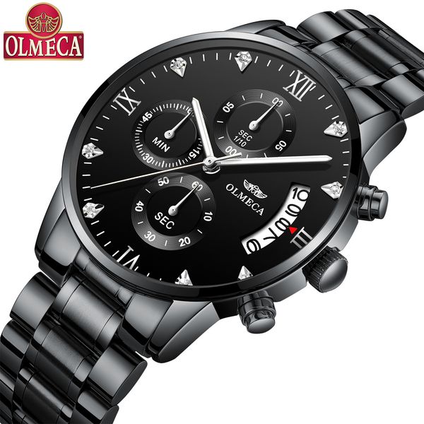 

44mm relogio masculino mens watches wist fashion black dial with calendar bracklet folding clasp master male 2019 gift watch, Slivery;brown
