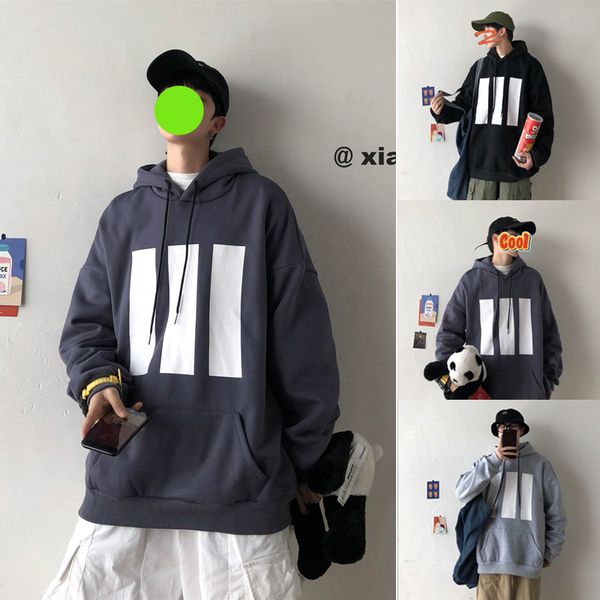 

2019 autumn and winter new plus velvet thick printed hooded sweatshirt large size loose fashion casual pullover m-5xl, Black