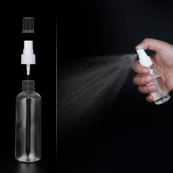 

100ml/50ml/30ml transparent empty plastic spray bottles refillable bottle perfume atomizer container travel outdoor