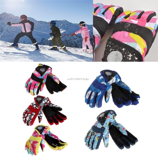 

skis gloves winter kids children windproof waterproof snowboard riding accessory