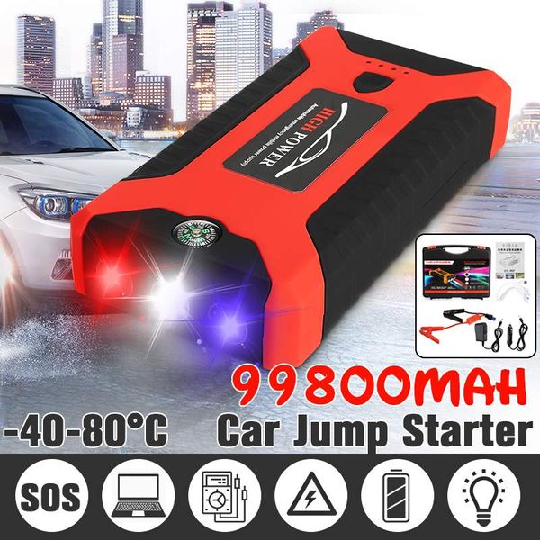

99800mah 4usb 12v portable car jump starter multifunction auto car battery charger emergency power device