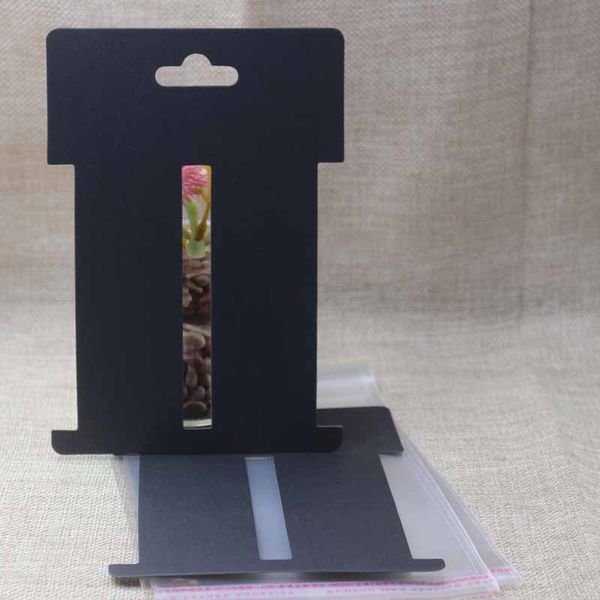 

feiluan new diy large hair clip package card black paper hair barette packing display tag card 100pcs 16*11cm custom cost extra