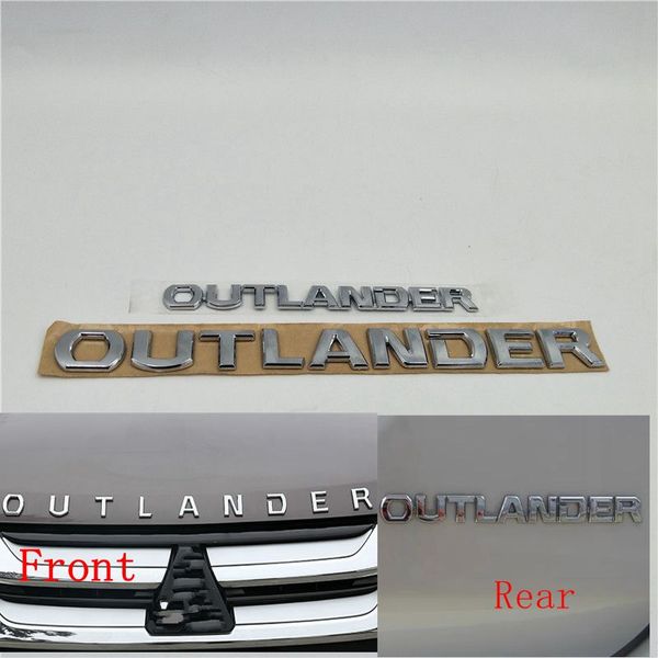 

for mitsubishi outlander front bonnet emblem rear trunk tailgate logo symbol decal