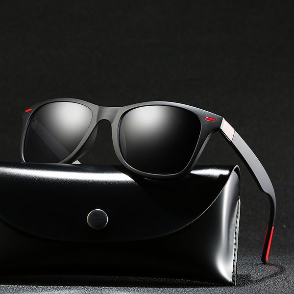 

tr90 frame polarized sunglasses square vintage sun glasses male sun glases polaroid sunglasses for men, White;black