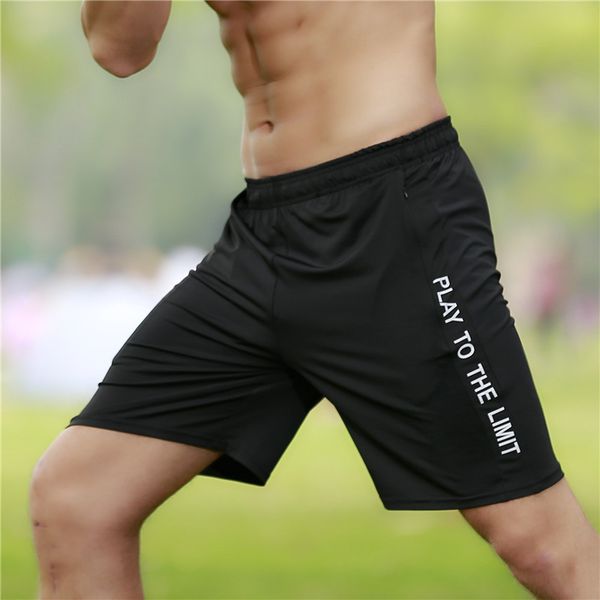 

men's running shorts quick drying breathable active training exercise jogging large size gym men sports shorts with pocket, Black;blue