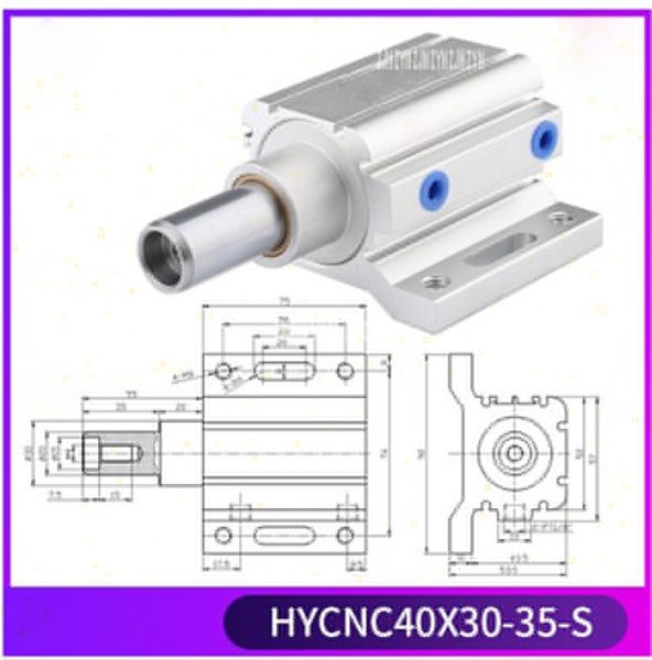 

hycnc40*30 stainless steel engraving machine accessory automatic loading and unloading positioning cylinder with bracket