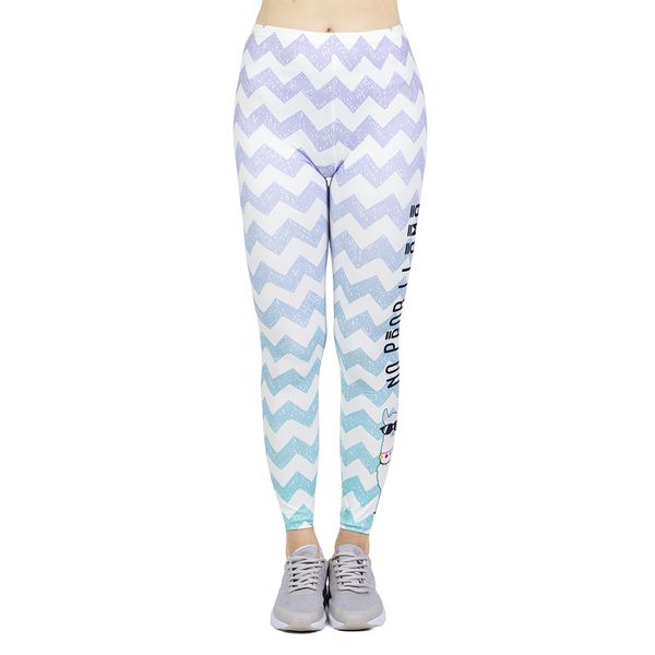 

new leggins mujer white stripe printing legging feminina leggins fitness woman high waist pants workout leggings, Black