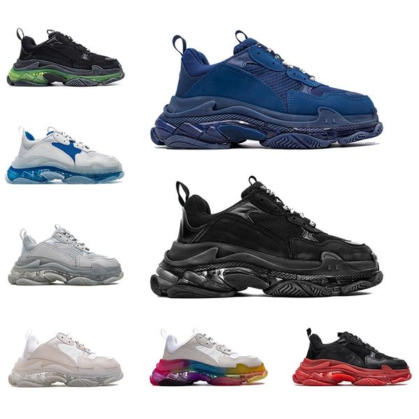 

platform triple s paris 17fw casual shoes old dad sneakers bubble soles mens womens sports size 36-45