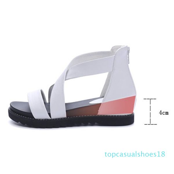 

wedges women sandals 2017 new fashion summer women shoes height increasing rome casual shoes t18, Black