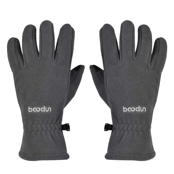 

touch screen cycling gloves winter warm bike full finger gloves gray